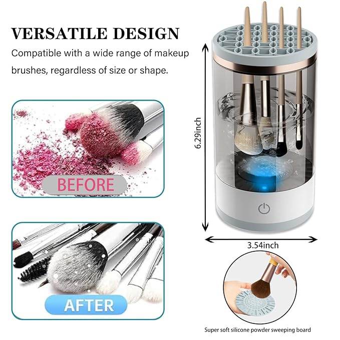 3-in-1 Electric Makeup Brush Cleaner & Dryer Stand - CRIMARA
