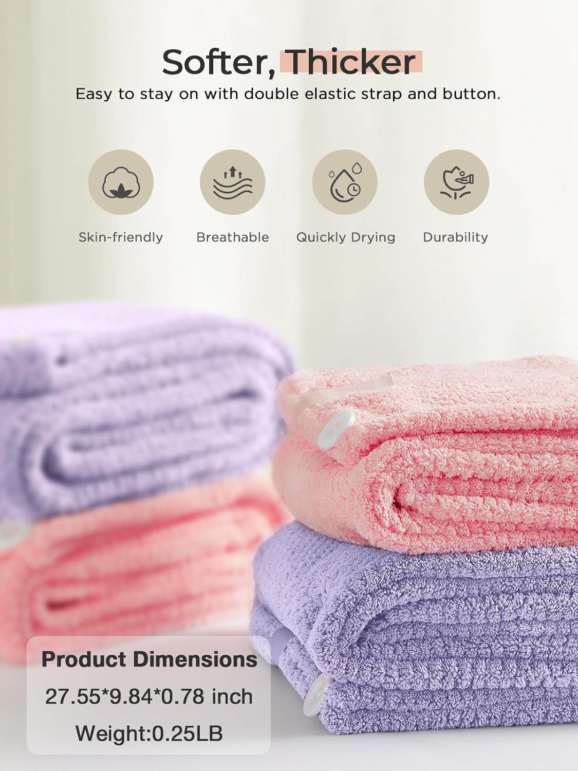 Twist Hair Towel - Microfiber Hair Towel - CRIMARA