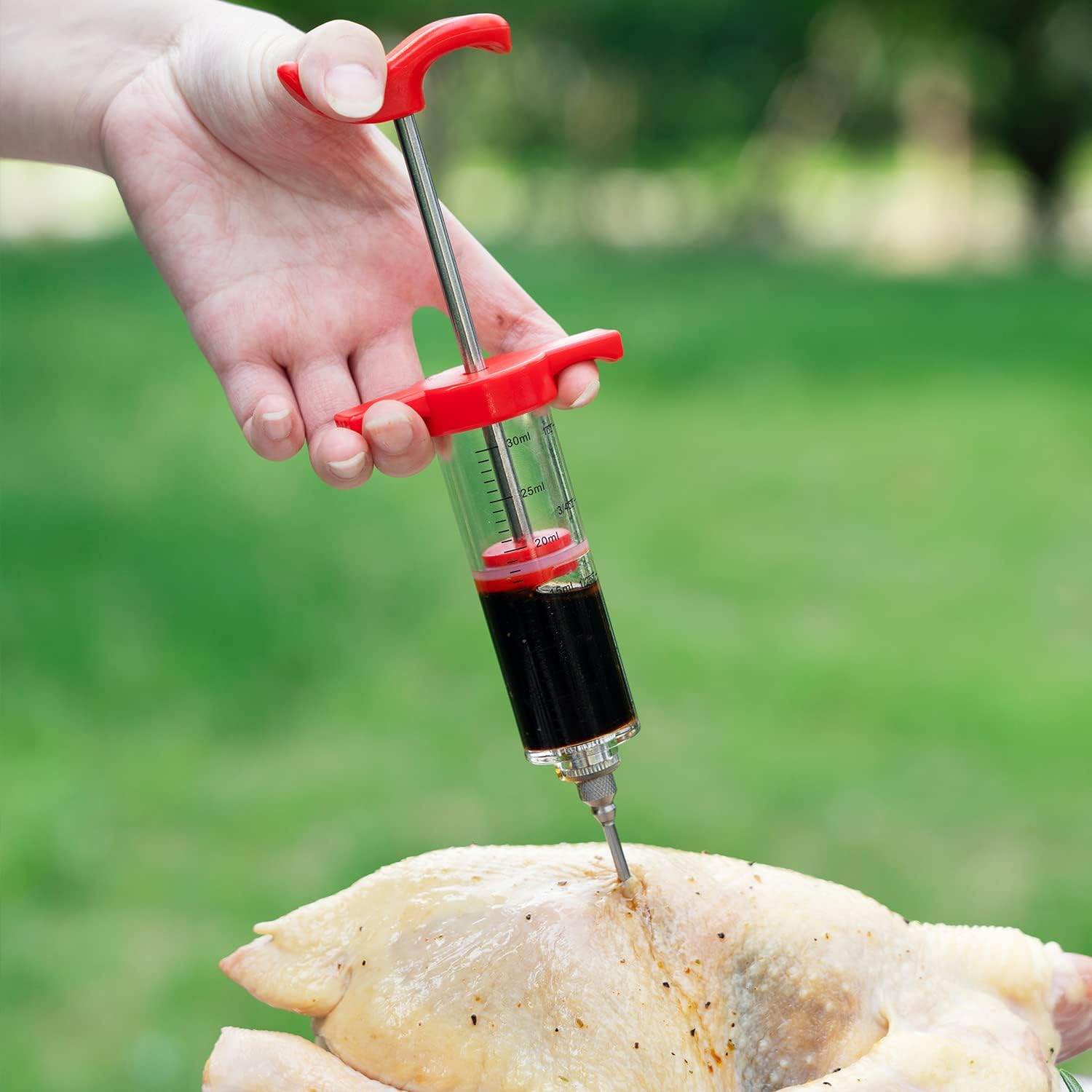 Meat Injection Stainless Steel - BBQ Meat Marinade Flavor Seasoning Injector Needle - CRIMARA