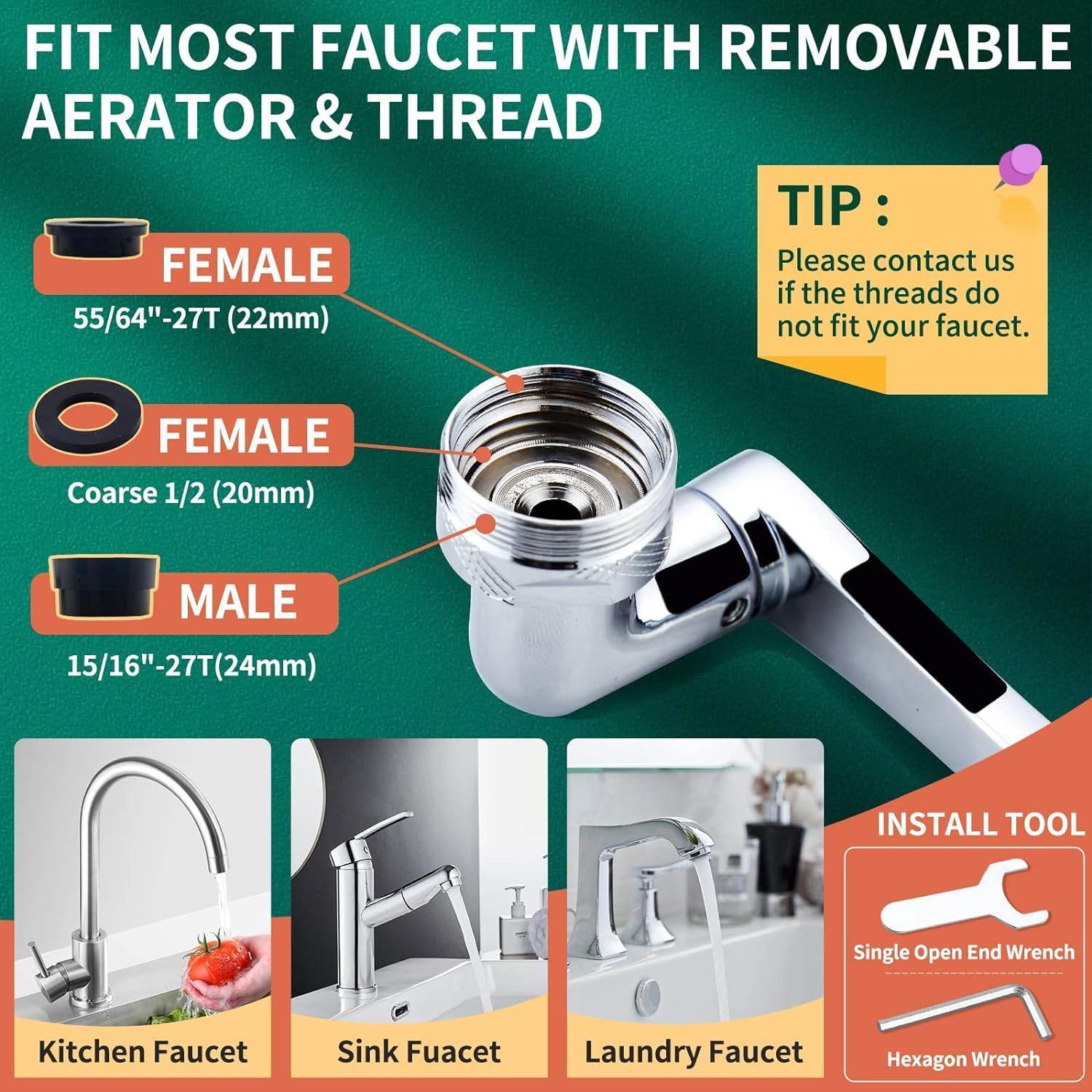 1080⁰ Rotating Faucet - Easy Installation - CRIMARA