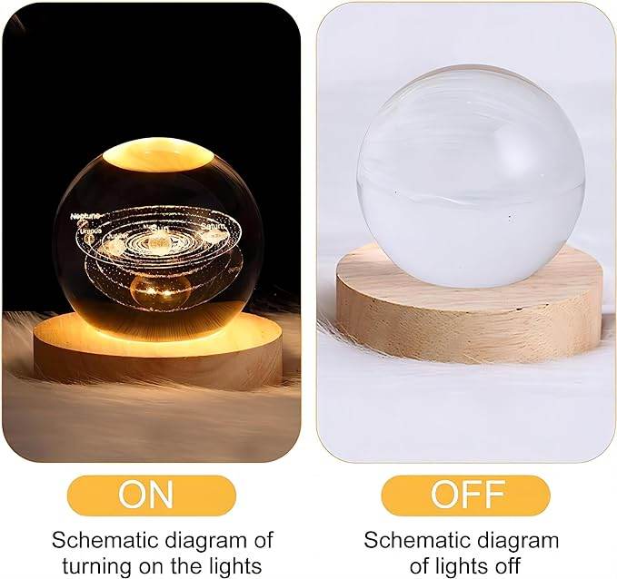 3D Planet Crystal Ball Night Lamp - CRIMARA