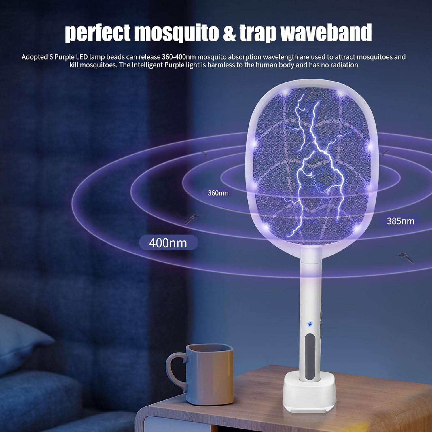 2-in-1 Electric Bug Zapper Racket - CRIMARA