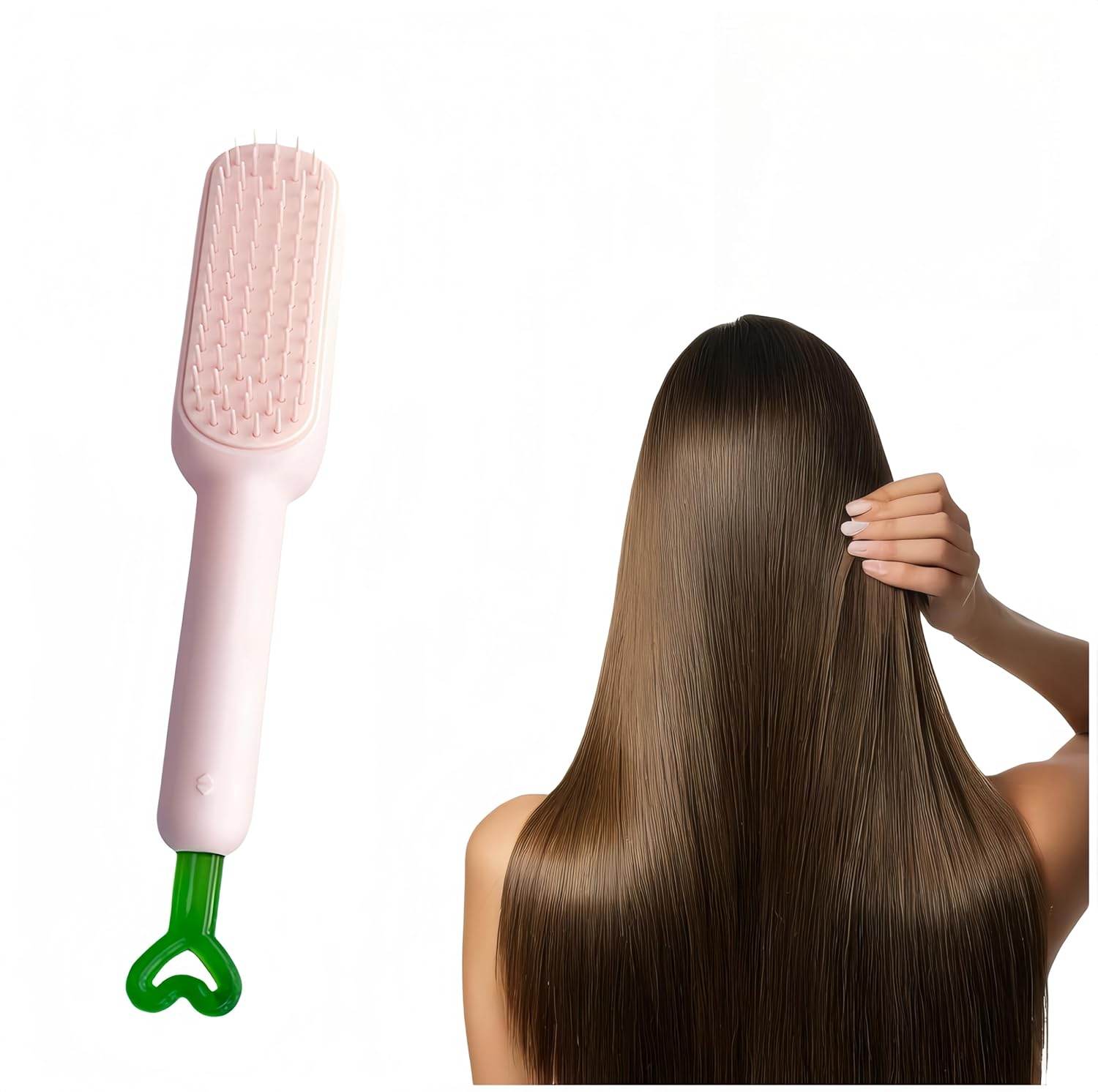 Self-Cleaning Hair brush - Anti-Static Massage Comb with Retractable Bristles - CRIMARA