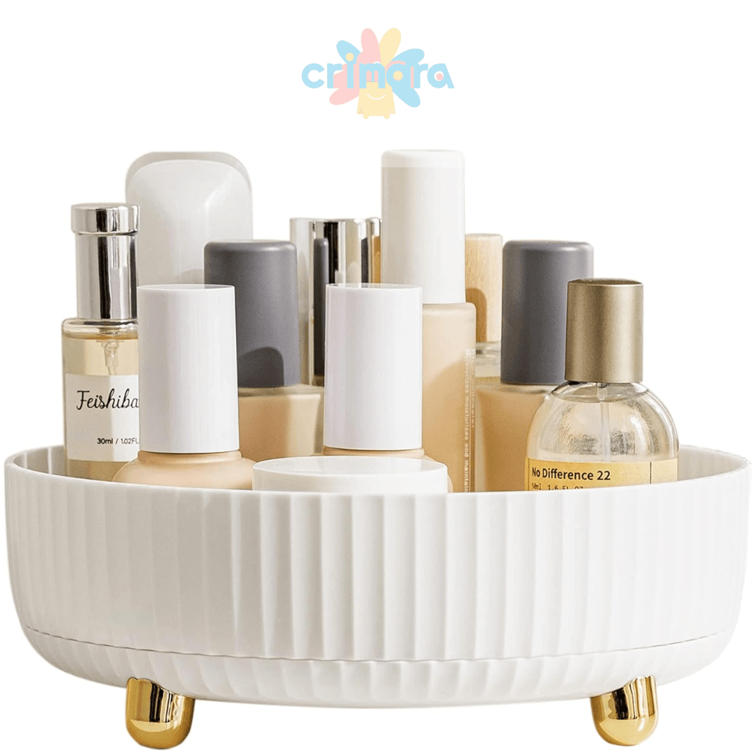 Adjustable vanity organizer for cosmetics, perfumes, and lotions