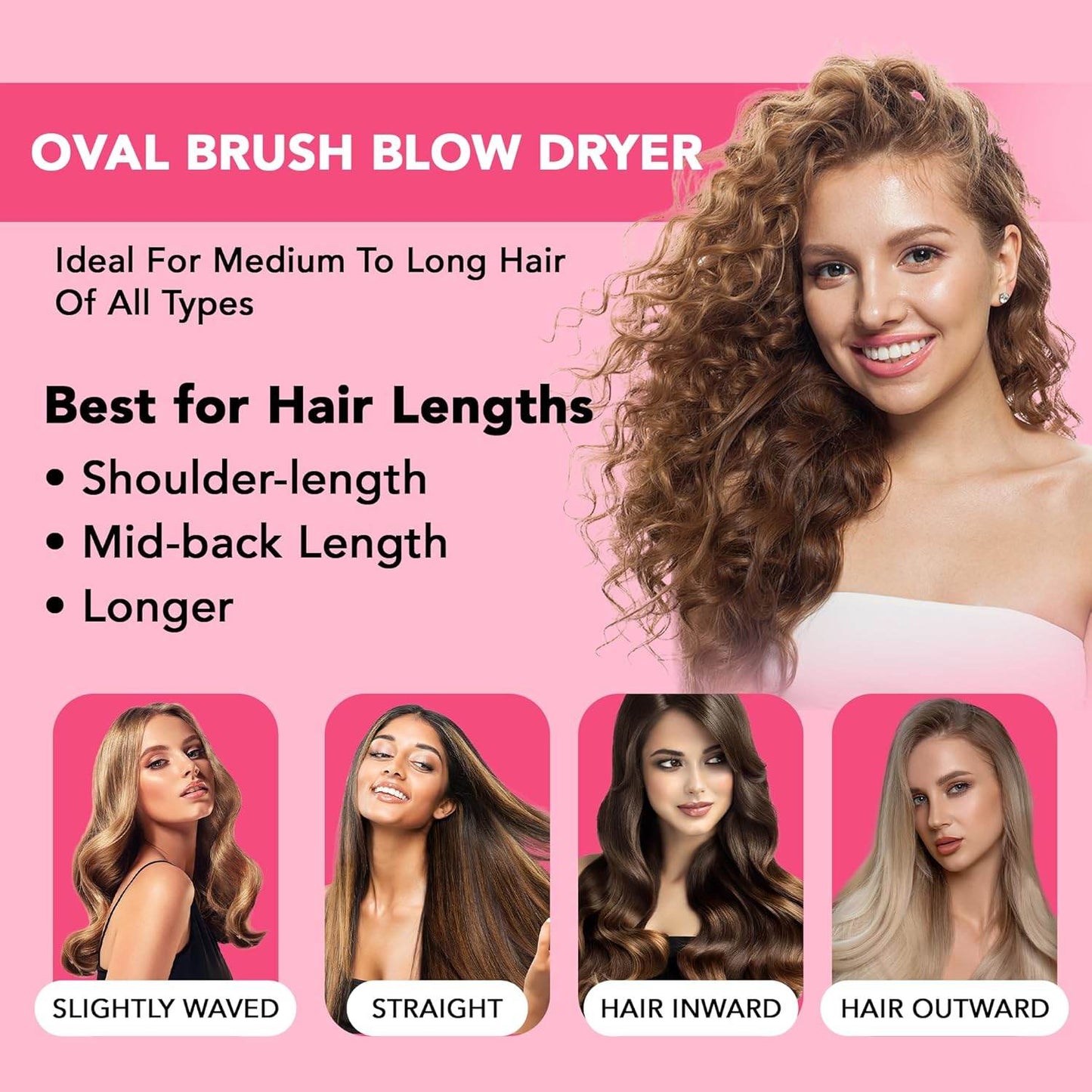 Ceramic Ionic Hair Dryer and Volumizer Brush