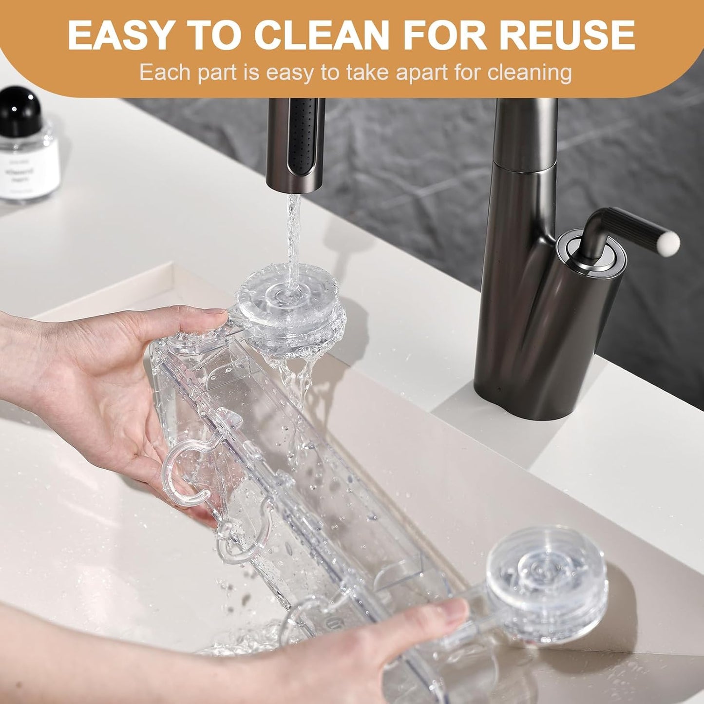 Easy installation suction cup shower shelf