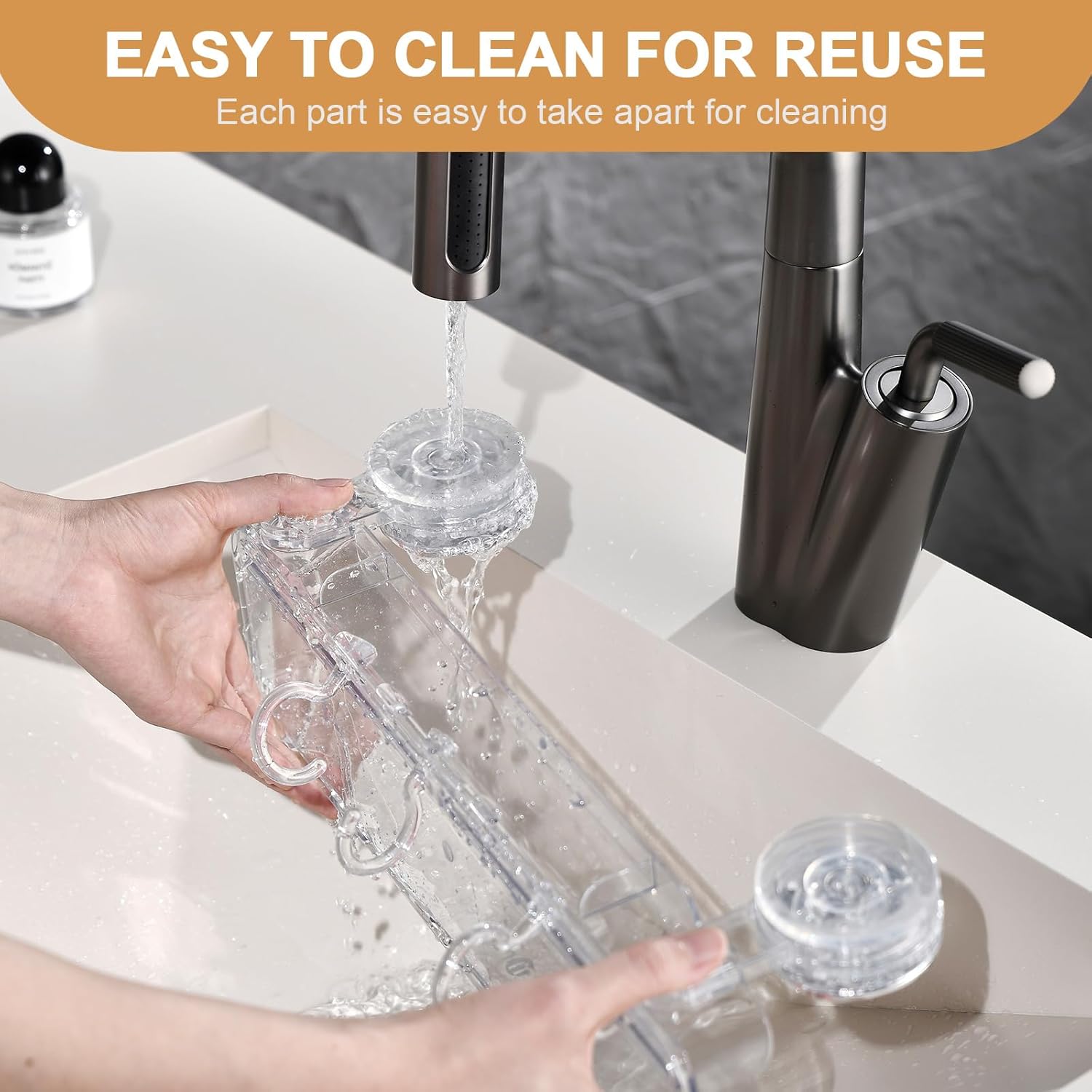 Easy installation suction cup shower shelf