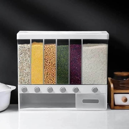 Wall-Mounted Rotating Rice/Cereal Dispenser - 6 Portions - CRIMARA