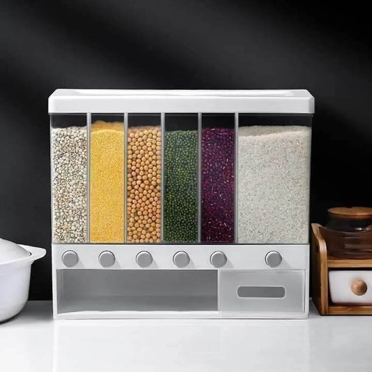 Wall-Mounted Rotating Rice/Cereal Dispenser - 6 Portions - CRIMARA