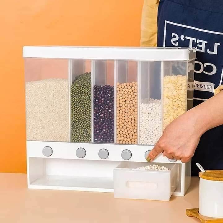 Wall-Mounted Rotating Rice/Cereal Dispenser - 6 Portions - CRIMARA