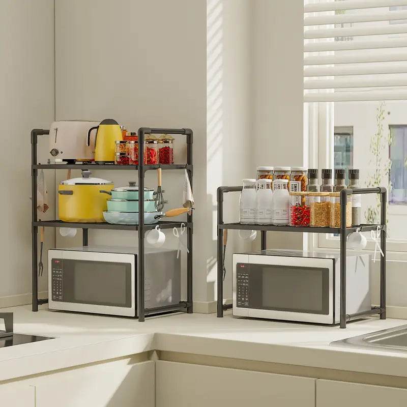 Kitchen Countertop Storage Rack | Heavy-Duty Adjustable Microwave Organizer Stand - Trendhub Pakistan