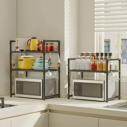 Kitchen Countertop Storage Rack | Heavy-Duty Adjustable Microwave Organizer Stand - Trendhub Pakistan
