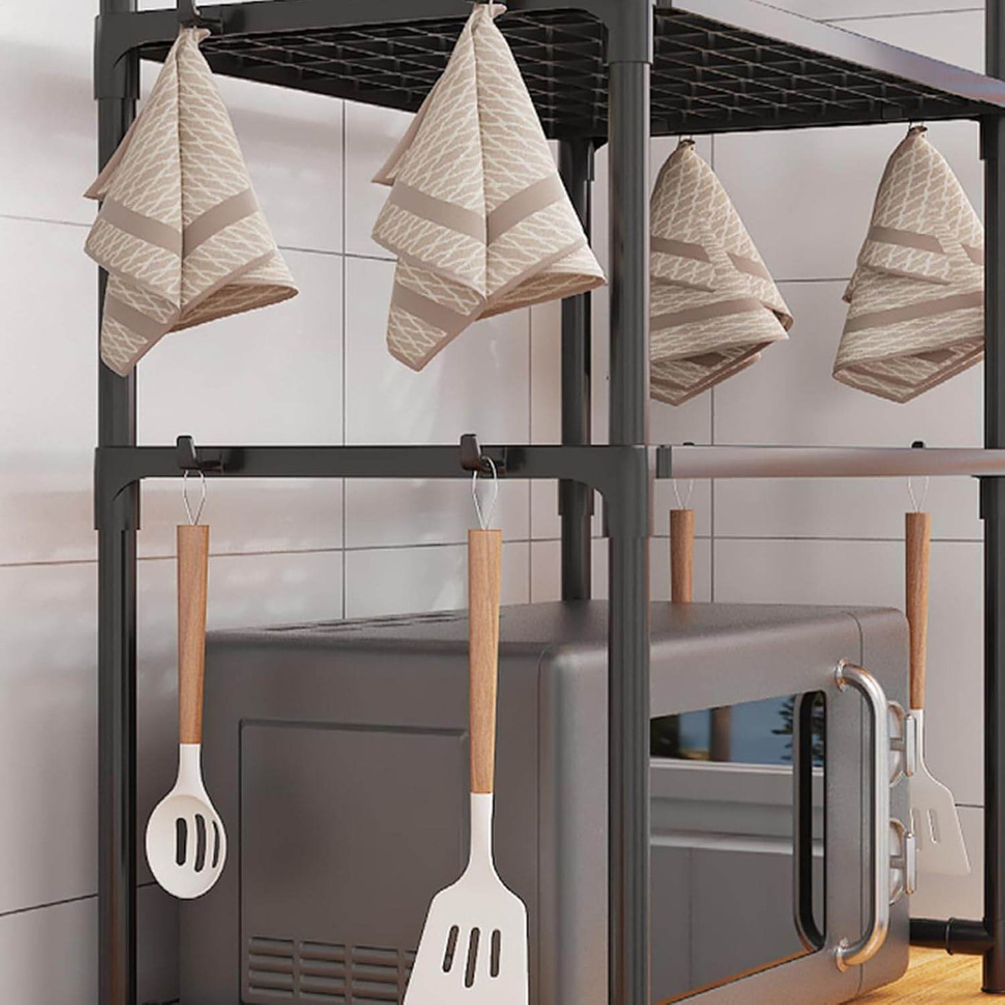 Kitchen Countertop Storage Rack | Heavy-Duty Adjustable Microwave Organizer Stand - Trendhub Pakistan