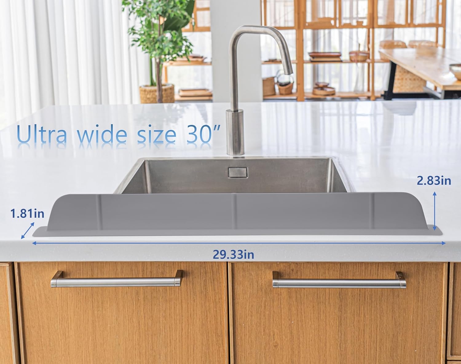 Kitchen sink water splash stopper for dishwashing