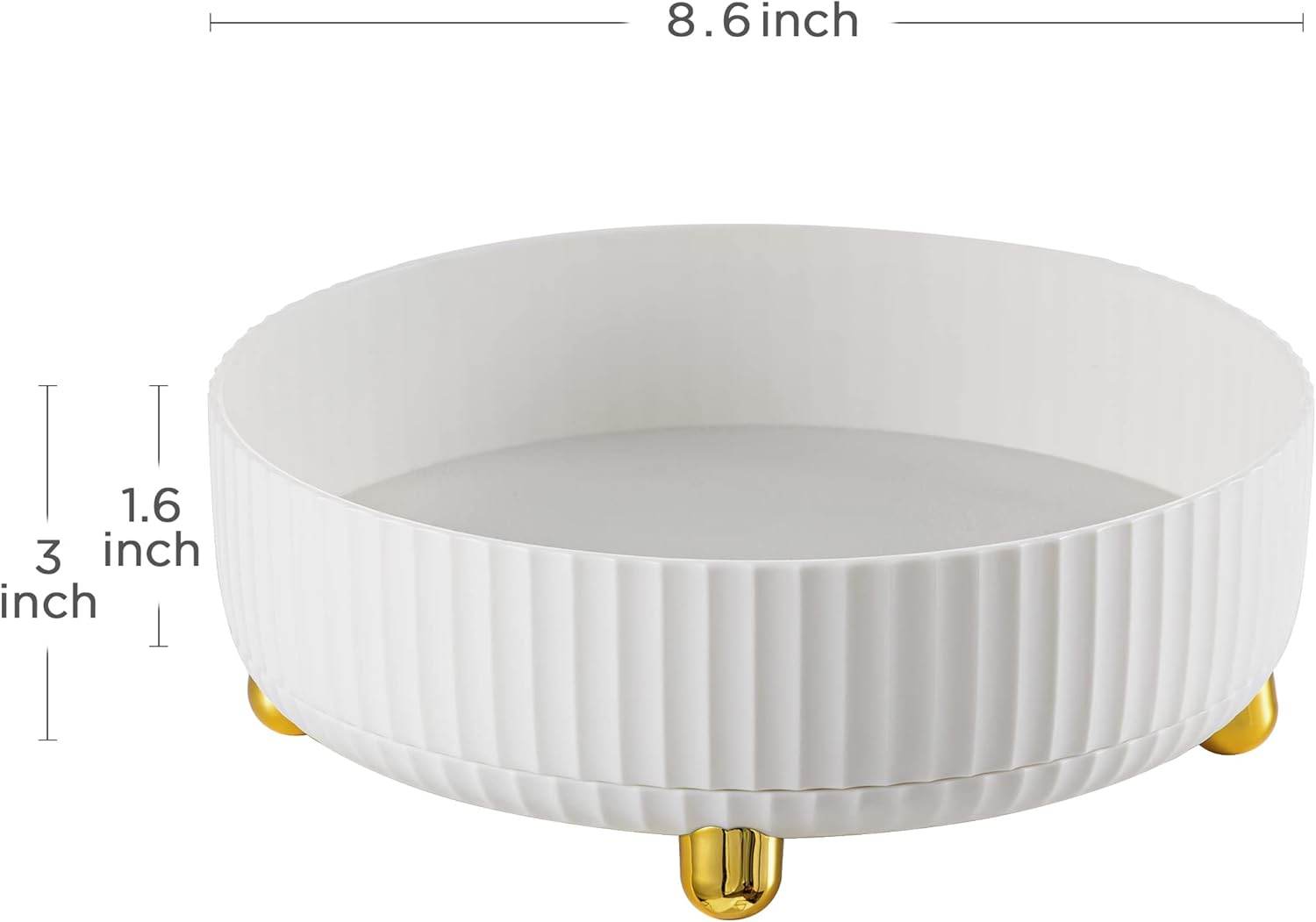 Makeup organizer with 360 spin design for easy access and organization