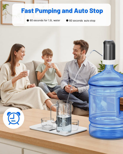 One-button electric water pump for home and office use