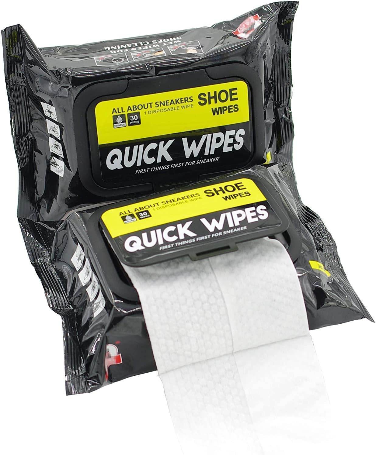 Portable shoe cleaning wipes for sneakers and leather shoes