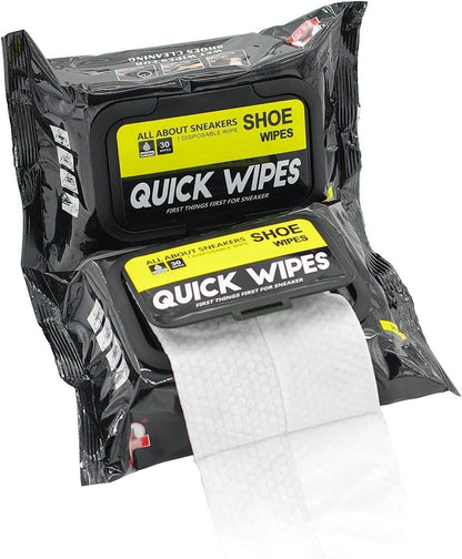 Portable shoe cleaning wipes for sneakers and leather shoes