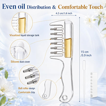 Scalp massage and serum application comb