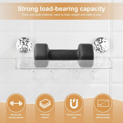 Strong load-bearing suction rack on smooth tile wall