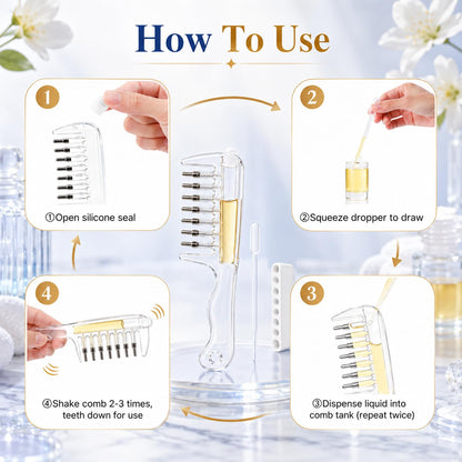Transparent hair serum applicator bottle