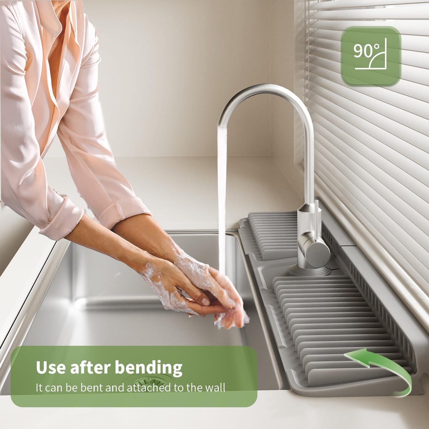 kitchen sink splash guard silicone drying mat for sponge holder