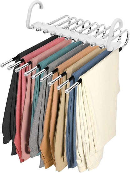 vertical space-saving clothes hanger organizer